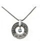 Large Silver Wheel Kabbalah Necklace - Healing (Numbers 12:13)