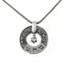 Large Silver Wheel Kabbalah Necklace - Healing (Numbers 12:13)