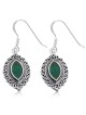 Rafael Jewelry Eilat Stone and Silver Clove Shape Earrings