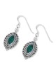 Rafael Jewelry Boucles d'oreilles en forme de clou de girofle et pierre d'Eilat en argent