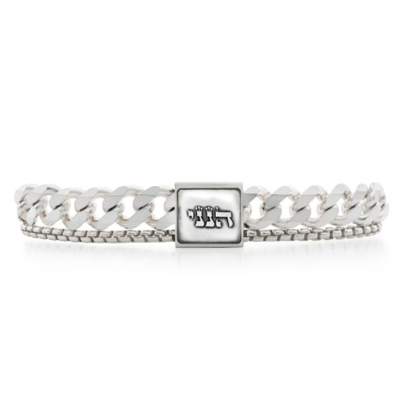 Bracelet pour homme en argent sterling 925 avec pendentif Hineni