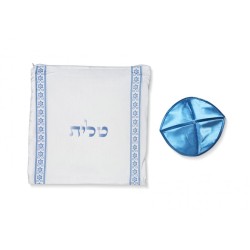 Ateret Acrylic Tallit Set Powder Blue Stripes Star... | Modern Tallits