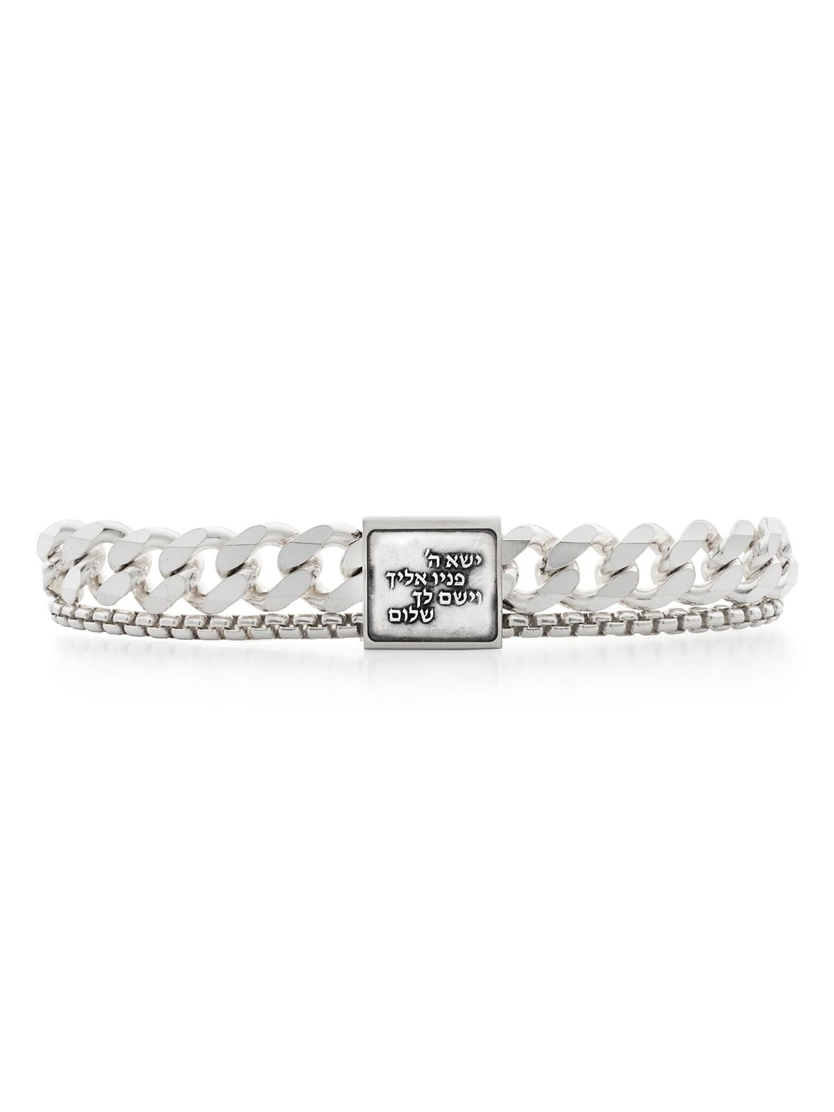 Bracelet pour homme en argent sterling 925 avec pendentif bénédiction sacerdotale