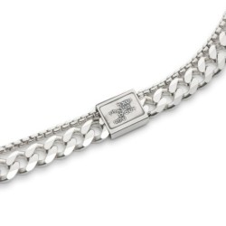 925 Sterling Silver Men's Bracelet with Priestly Blessing Pendant