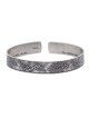 Bracelet ouvert Shir Lamaalot (Psaume 121) en argent sterling noirci 925