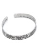 Bracelet ouvert Shir Lamaalot (Psaume 121) en argent sterling noirci 925