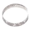925 Blackened Sterling Silver Shir Lamaalot (Psalm 121) Open Bracelet