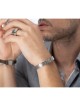 Bracelet ouvert Shir Lamaalot (Psaume 121) en argent sterling noirci 925