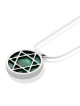 Sterling Silver and Eilat Stone Circle Necklace With Star of David Des