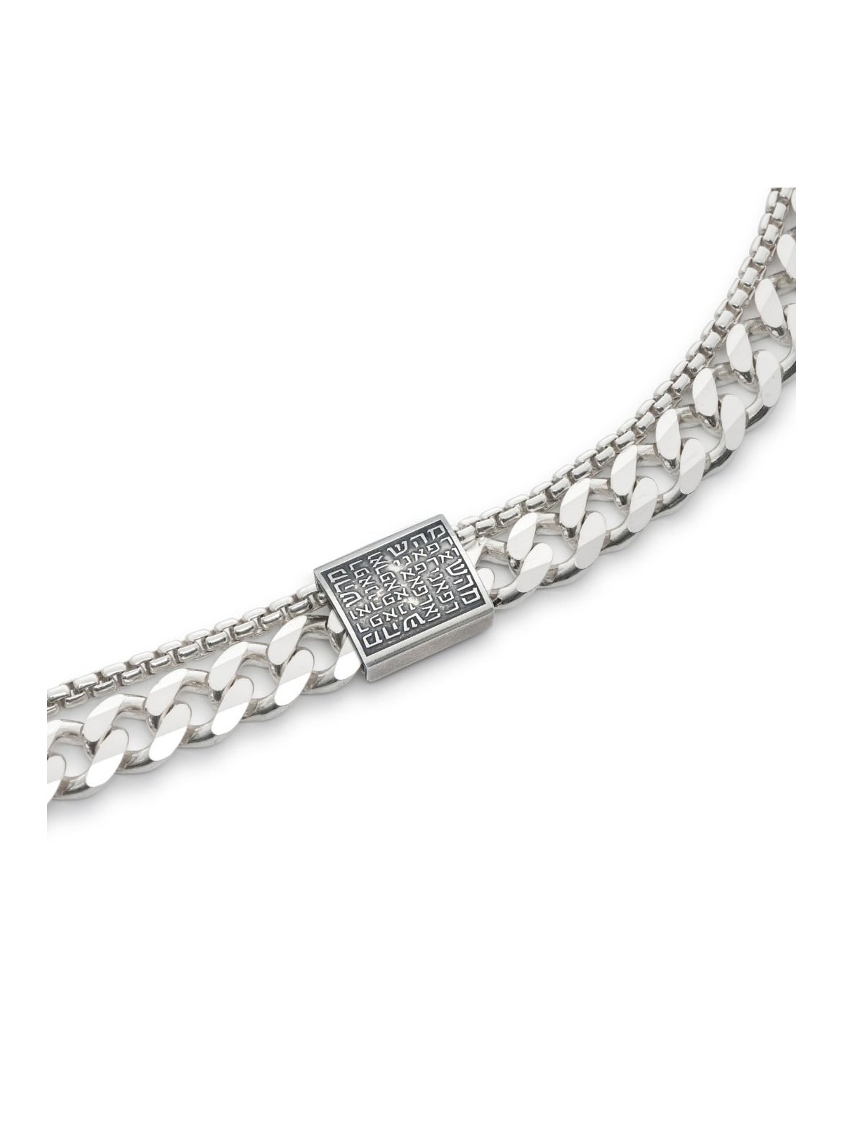 925 Sterling Silver Men's Bracelet with Refuah (Health) Blessing Penda