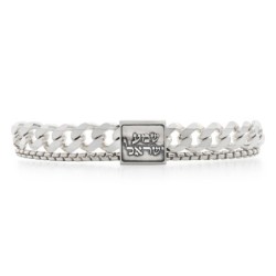 925 Sterling Silver Men's Bracelet with Shema Yisrael Pendant