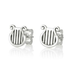 Sterling Silver David's Harp Earrings