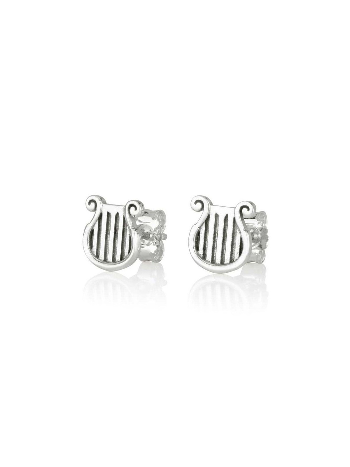Sterling Silver David's Harp Earrings