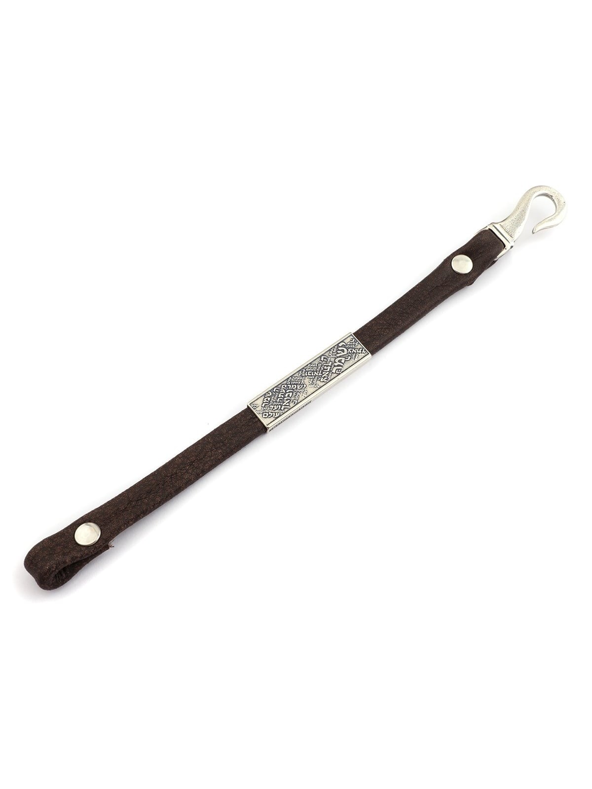 Silver and Leather Bracelet - Traveler's Prayer