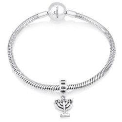Marina Jewelry Jerusalem Menorah Pendant Charm