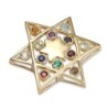 14K Yellow Gold Hollow Out Star of David Hoshen (Twelve Tribes of Isra