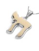 Luxurious Two-Toned 14K Gold Double Chai Pendant Necklace