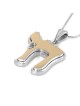 Luxurious Two-Toned 14K Gold Double Chai Pendant Necklace