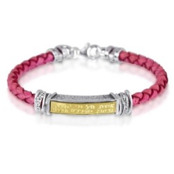 Woman of Valor: Leather, Gold and Silver Women's Bracelet (Variety of