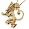 14K Gold Lion of Judah Pendant Necklace