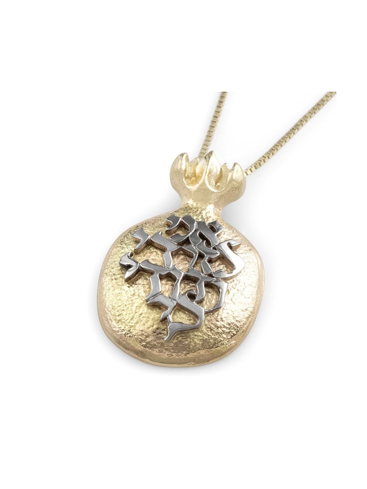 Collier pendentif Ani LeDodi en or 14 carats fabriqué à la main avec grenade Desi