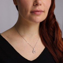 Rafael Jewelry 14K Gold Love Heart Star of David Pendant