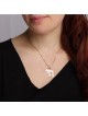 Handcrafted 14K Yellow Gold Chai Pendant Necklace With Western Wall De