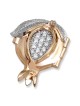 Rafael Jewelry Pendentif en or 14 carats avec diamant et grenade Shema Yisrael