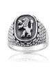 Sterling Silver Lion of Judah and Western Wall Ring