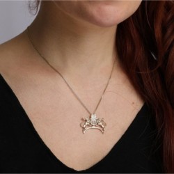 Handcrafted 14K Yellow Gold Lion of Judah Pendant Necklace With Ten Co