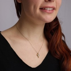 Rafael Jewelry Handmade 14K Yellow Gold Pomegranate Pendant Necklace W