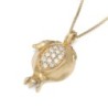 Rafael Jewelry Handmade 14K Yellow Gold Pomegranate Pendant Necklace W