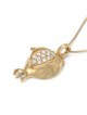 Rafael Jewelry Handmade 14K Yellow Gold Pomegranate Pendant Necklace W