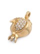 Rafael Jewelry Collier pendentif grenade en or jaune 14 carats fait à la main W