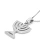Collier pendentif menorah en or 14 carats (choix de couleurs)