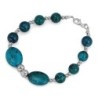 Rafael Jewelry Sterling Silver & Eilat Stone Bracelet - Rhodium Plated
