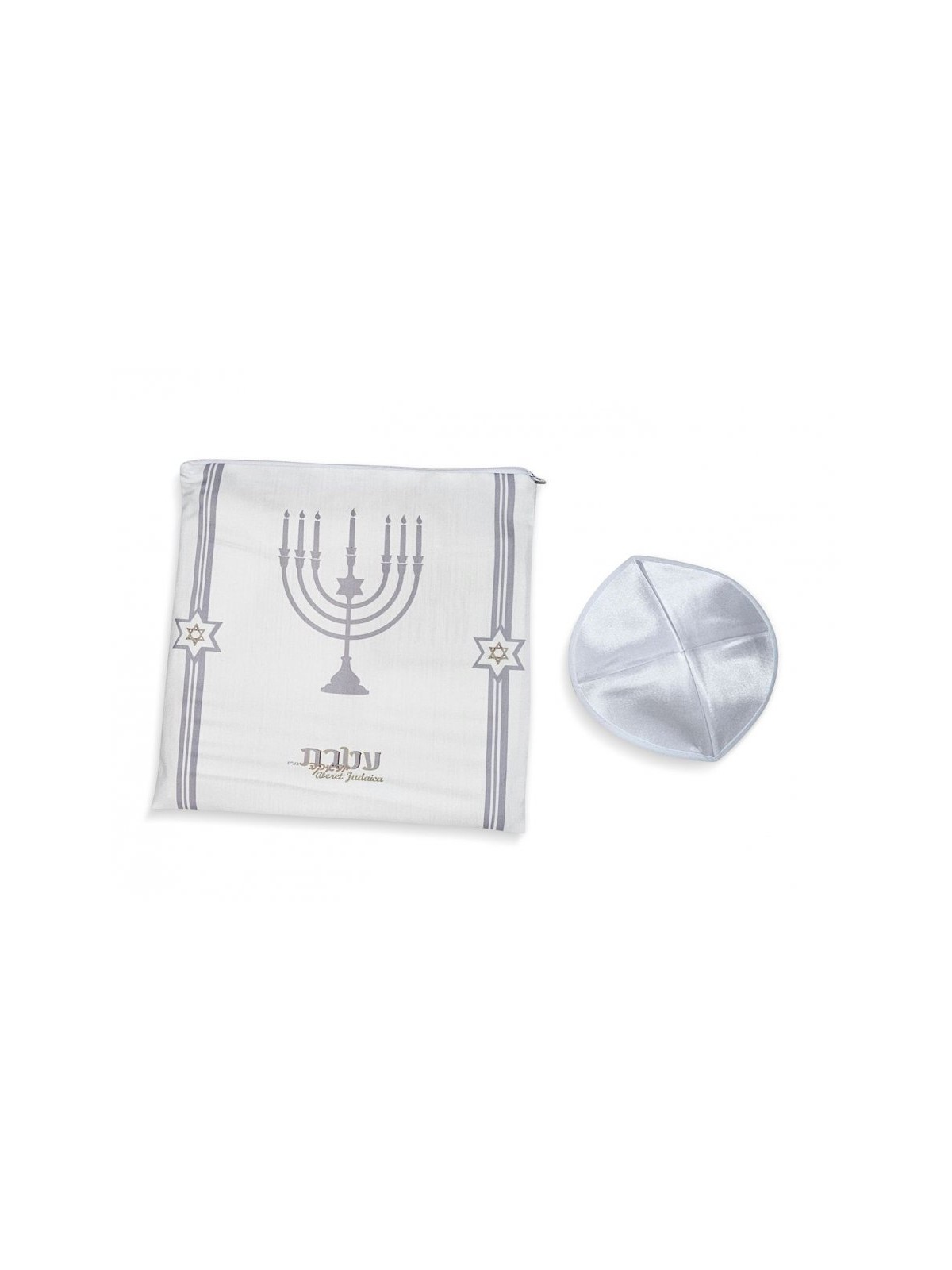 Ateret Acrylic Tallit Set Menorah Motif and Bible ... | Modern Tallits