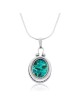 Eilat Stone and Silver Oval Necklace