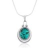 Eilat Stone and Silver Oval Necklace