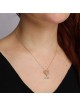 Collier pendentif menorah en or jaune 14 carats fabriqué à la main