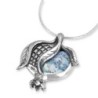 Rafael Jewelry Split Roman Glass and Silver Pomegranate Necklace