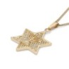 14K Gold Star of David Pendant Necklace with Menorah