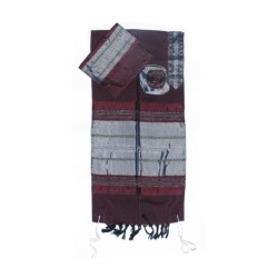 Gabrieli Handwoven Maroon Silk Tallit ... | Gabrieli Hand Woven Tallit