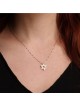 Handcrafted 14K Yellow Gold Double Star of David Pendant Necklace