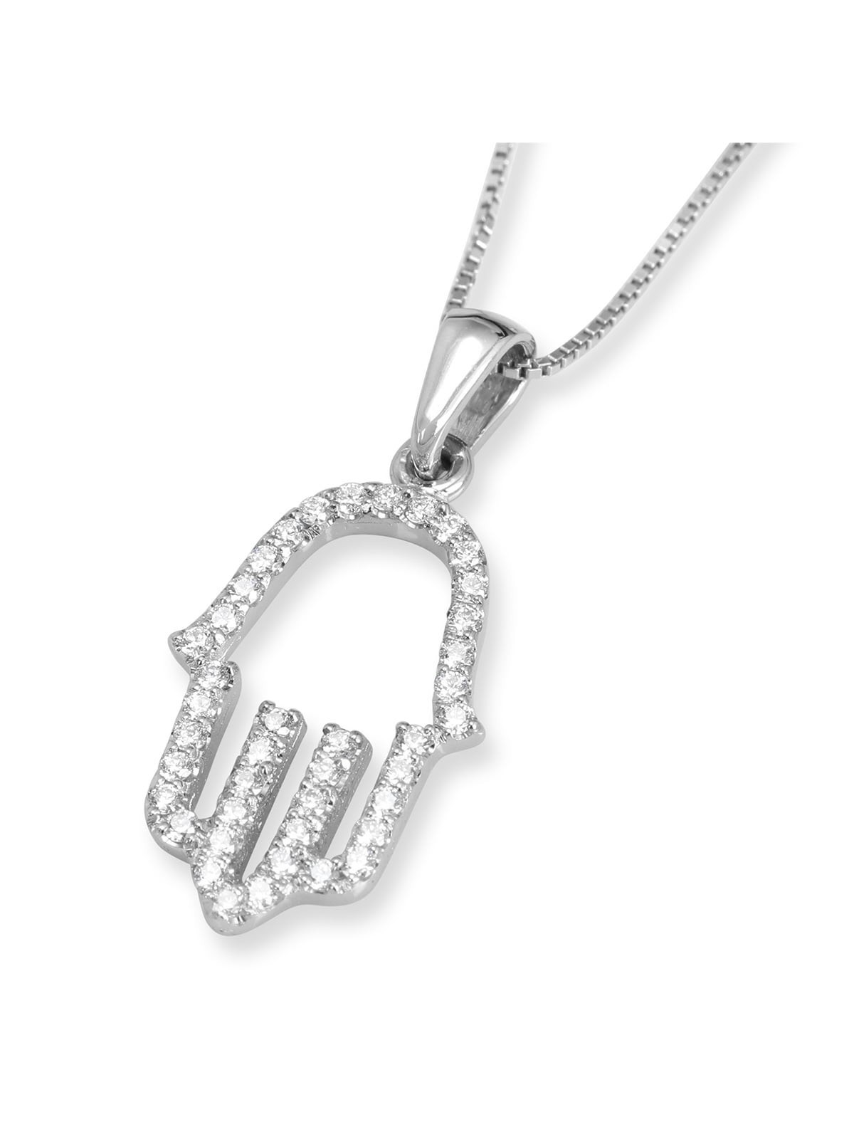 18K Gold and Diamonds Hamsa Pendant