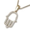 18K Gold and Diamonds Hamsa Pendant