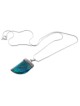 Collier en pierre d'Eilat et dent de requin en argent