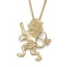 Handcrafted 14K Yellow Gold Lion of Judah Pendant Necklace