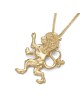 Handcrafted 14K Yellow Gold Lion of Judah Pendant Necklace
