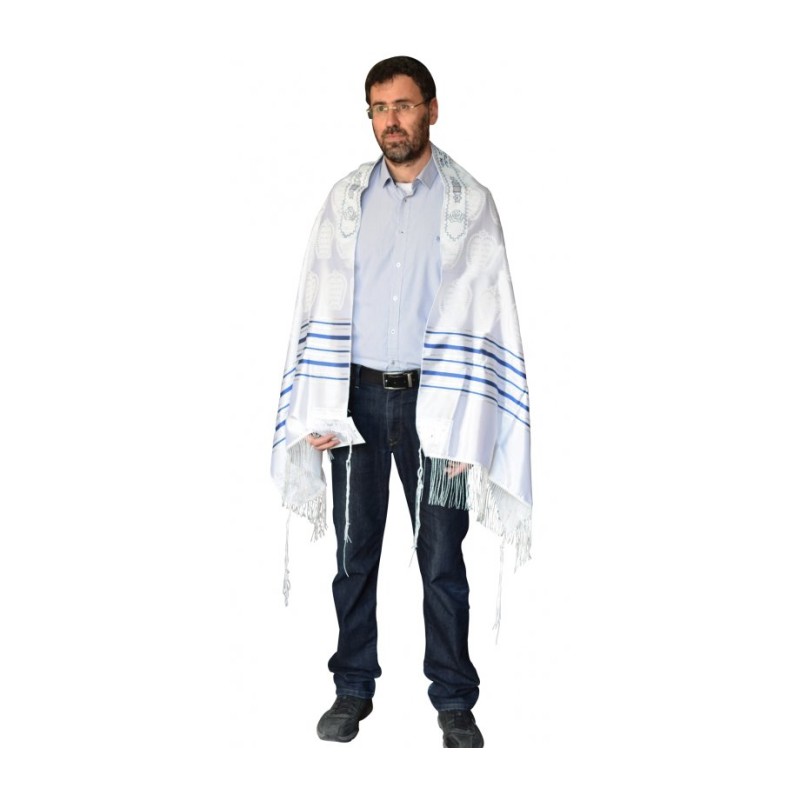 Talitnia Zion Paz Tallit Prayer Shawl Blue Si... | Traditional Tallits